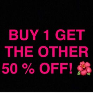 Buy one ☝️ get the 2nd 50% off!